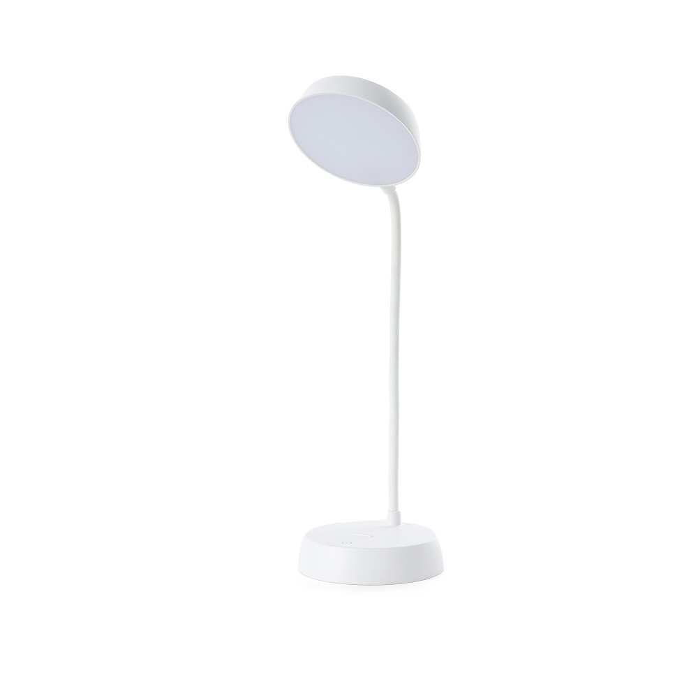 Luminária Recarregável Articulável com LED 6013 | Base com botão para ligar e desligar.