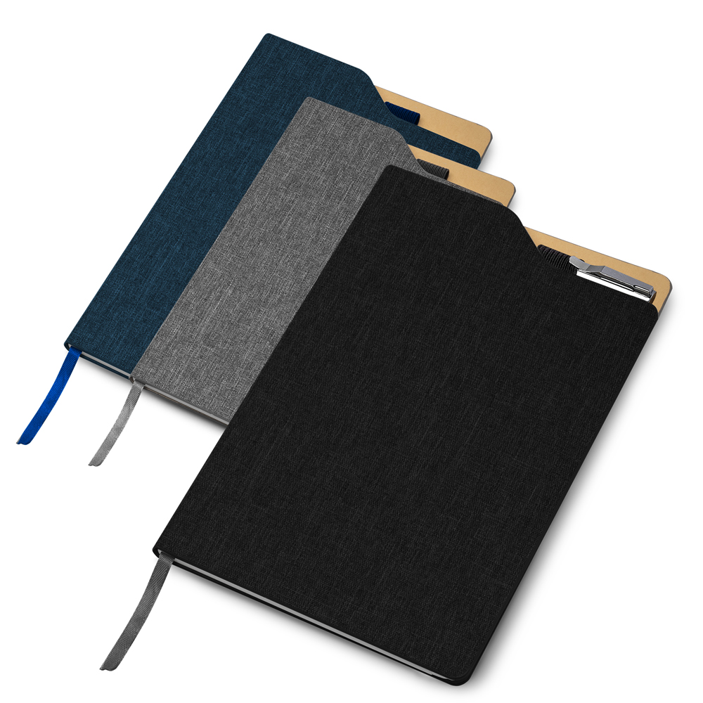 Caderno de Anotações Capa Dura CAD 170 | , miolo com 80 folhas pautadas na cor bege.